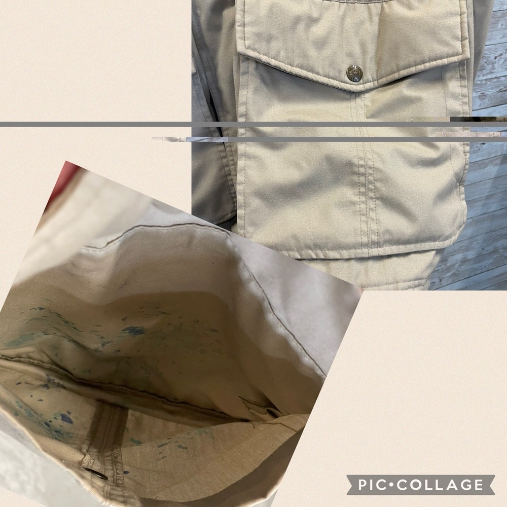 Vintage Pacific Trail Mens XL Coat Rain Jacket Beige Full‎ Zip Fleece Lined Hood - Picture 8 of 16